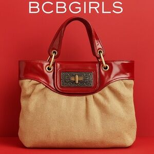 BCBGirls Red and Tan Women's Bag Preowned